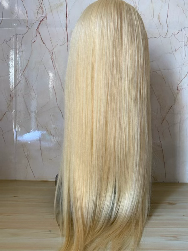 1B/613 (Black Roots) Straight 13X4 Transparent Lace Front Wig