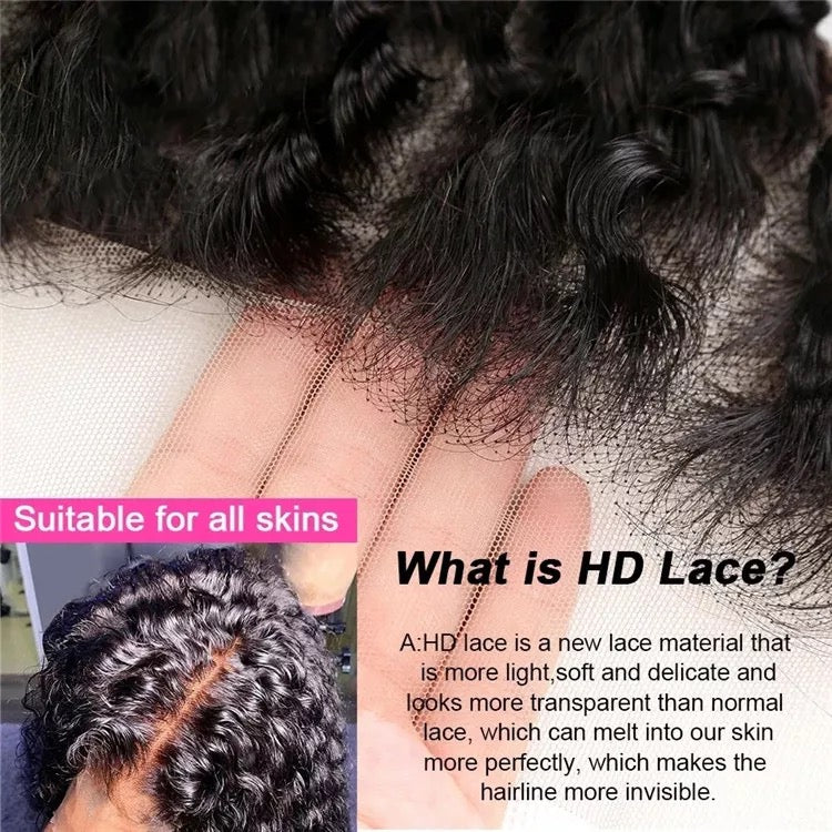 Natural Color Deepwave HD 13X4 Lace Front Wig