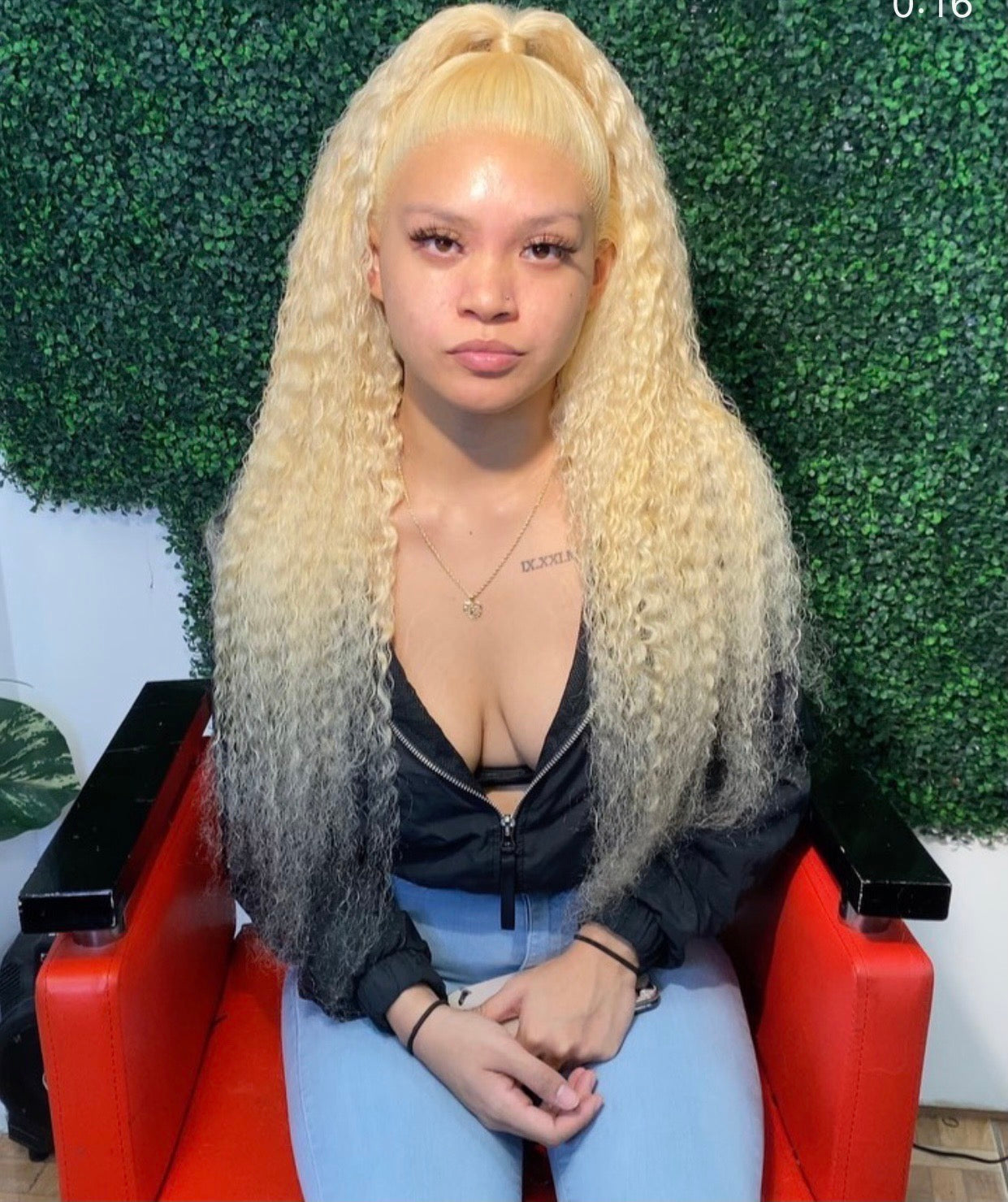 613 Curly 13X4 Transparent Lace Front Wig