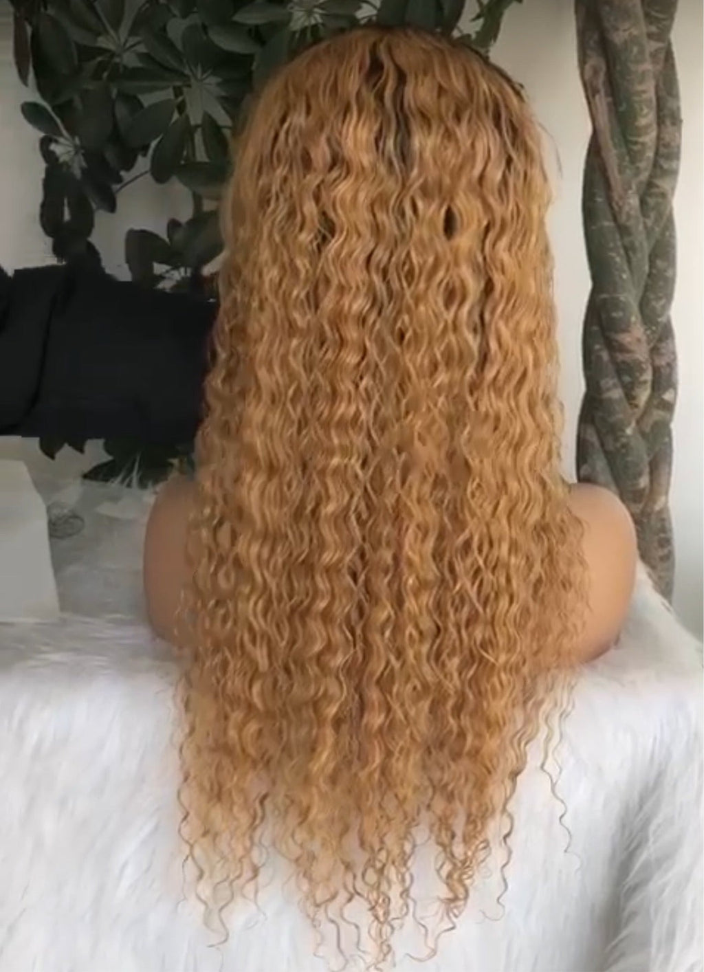 #27 Color Curly 13X4 Transparent Lace Front Wig