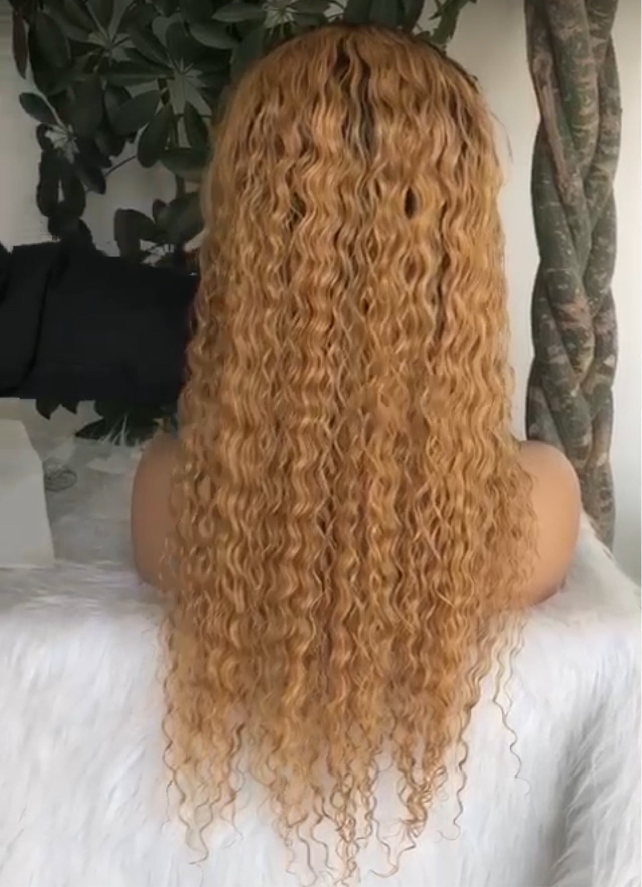 #27 Color Curly 13X4 Transparent Lace Front Wig