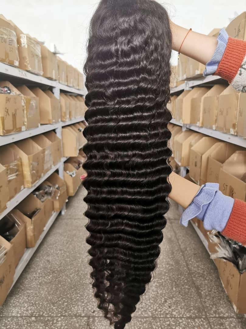 Natural Color Deepwave 13x4 Transparent Lace Front Wig