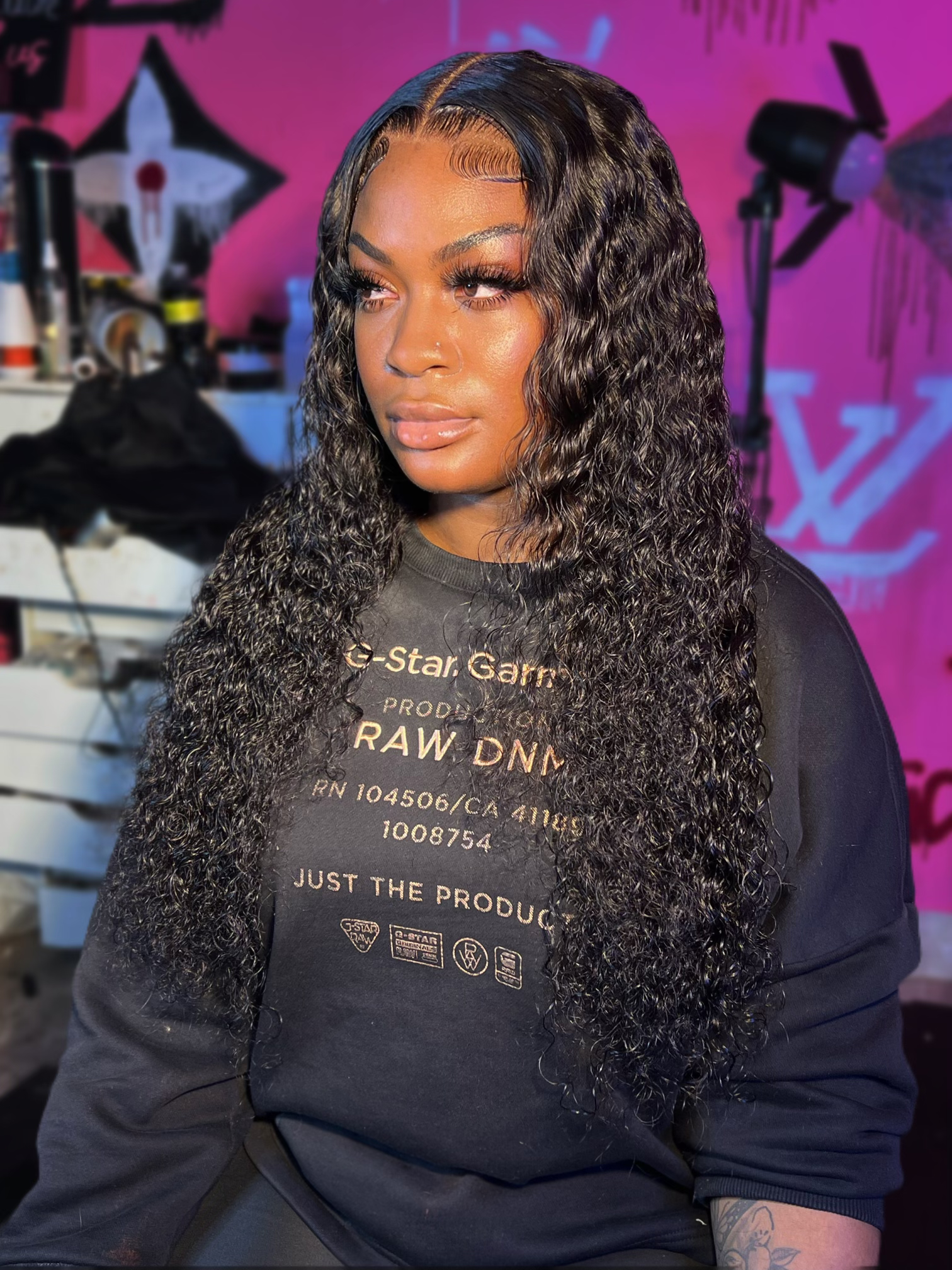 Natural Color Waterwave 13x4 Transparent Lace Front Wig