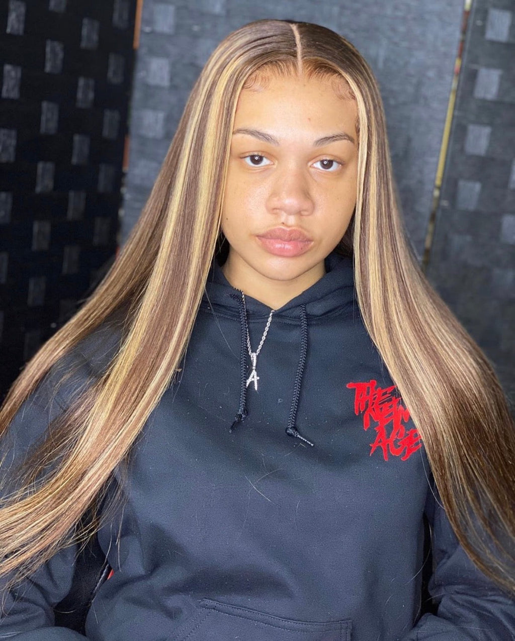 Highlighted Straight 13X4 Transparent Lace Front Wig