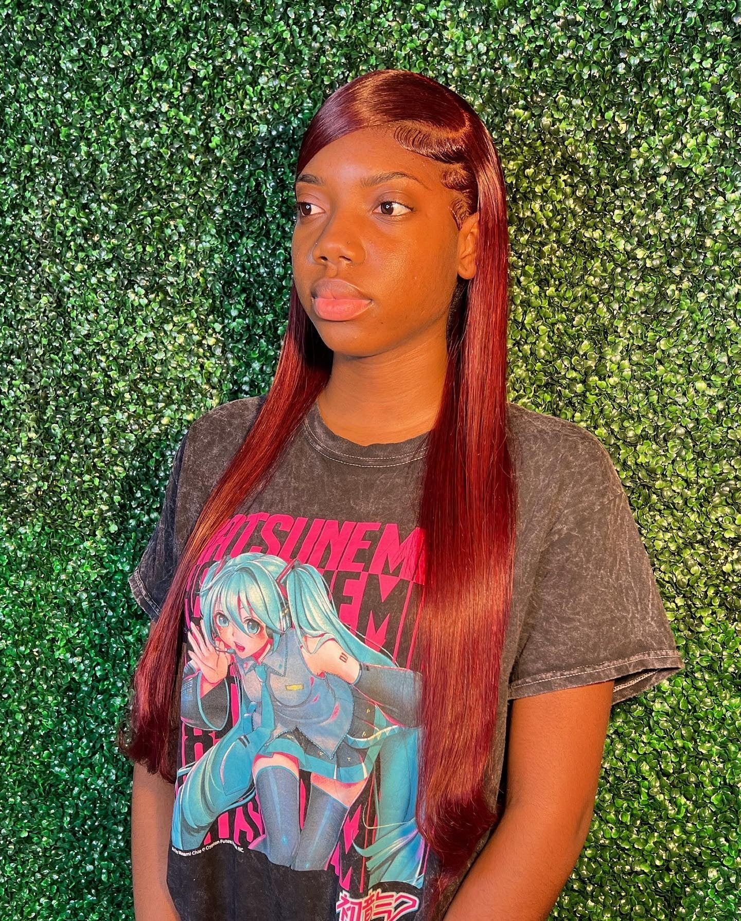 99J Color Straight 13X4 Transparent Lace Front Wig