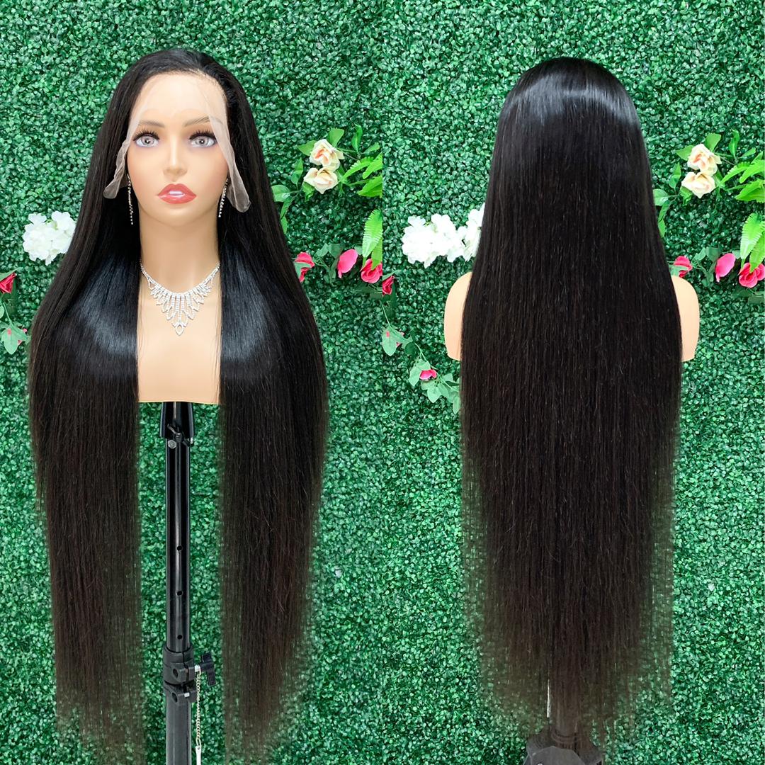 Natural Color Straight 13x4 Transparent Lace Front Wig