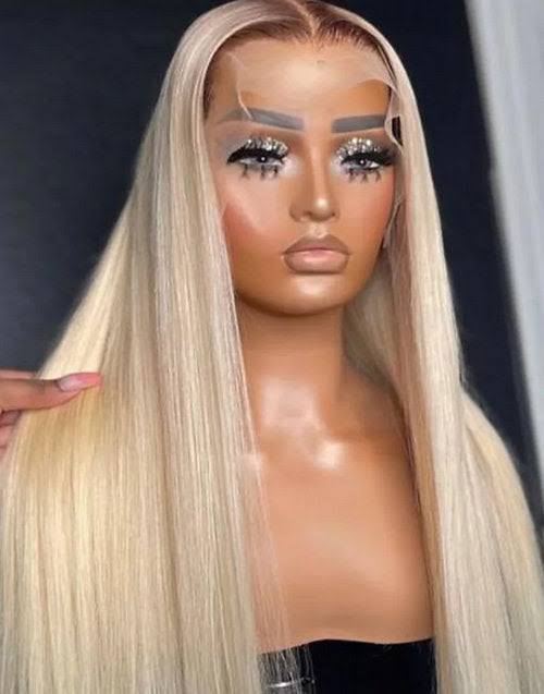 4/613 (Brown Roots) Straight 13X4 Transparent Lace Front Wig
