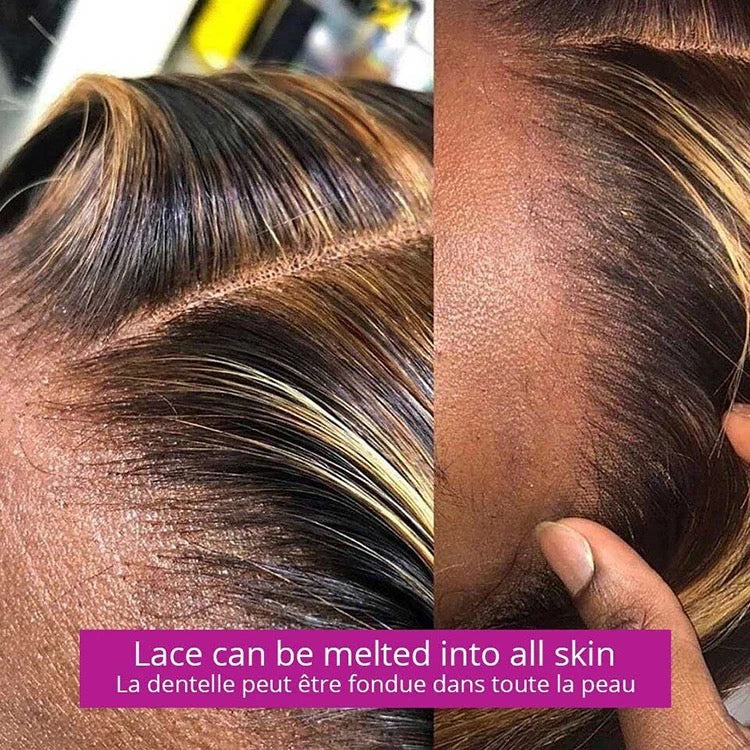 Highlighted Bodywave 13X4 Transparent Lace Front Wig