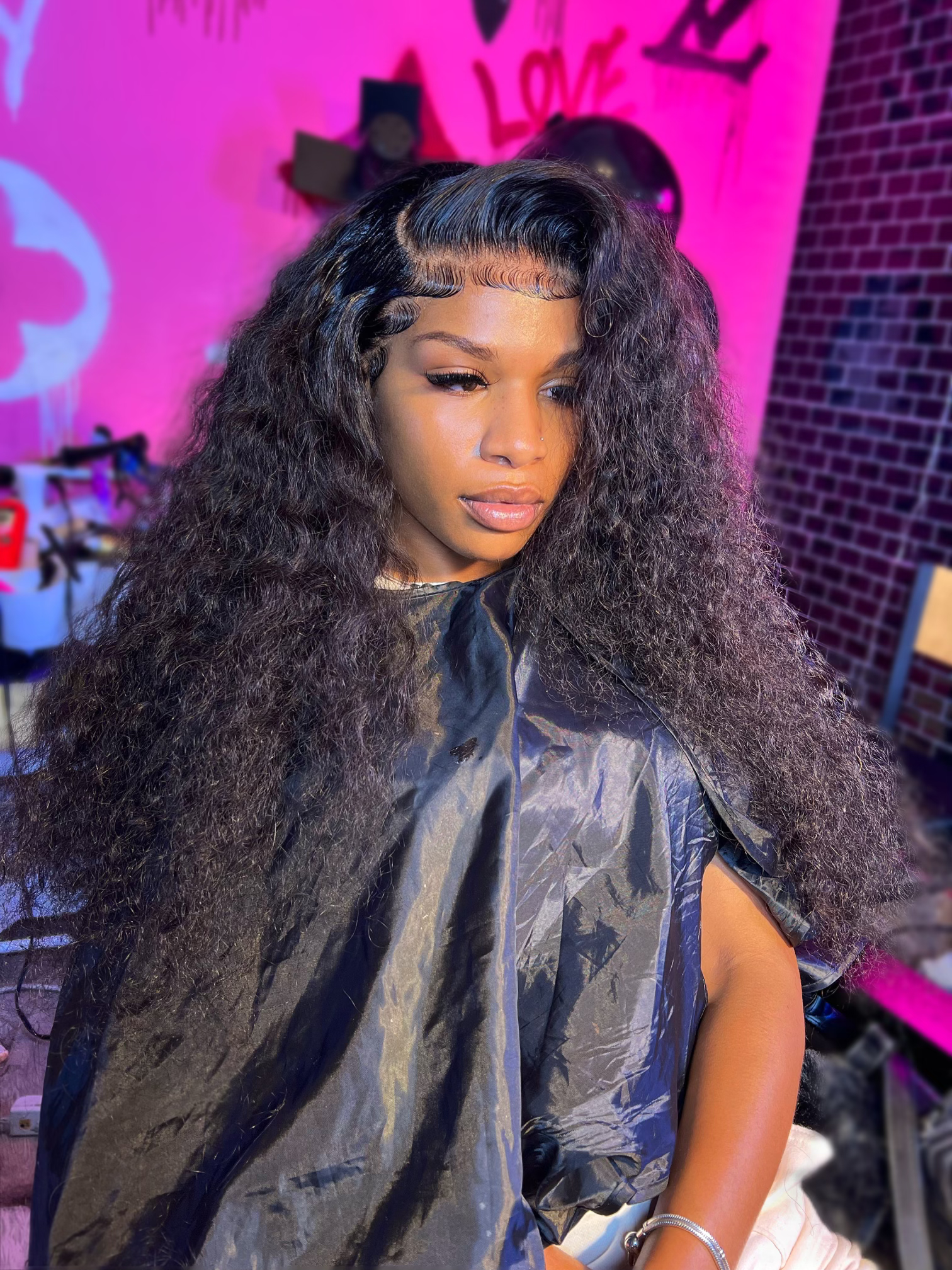 Natural Color Waterwave 13x4 Transparent Lace Front Wig