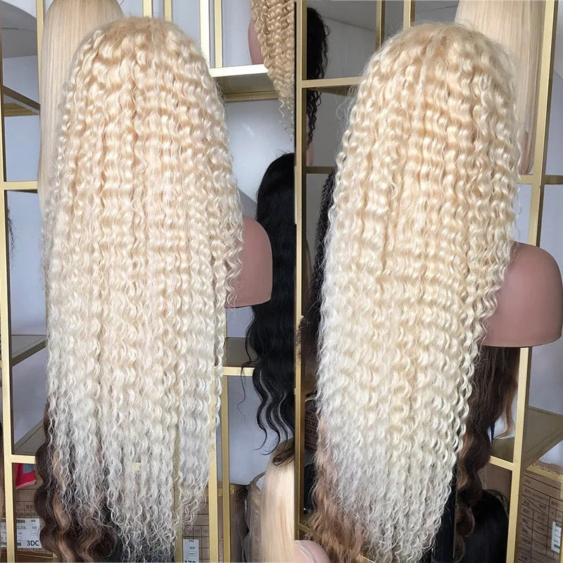 613 Curly 13X4 Transparent Lace Front Wig